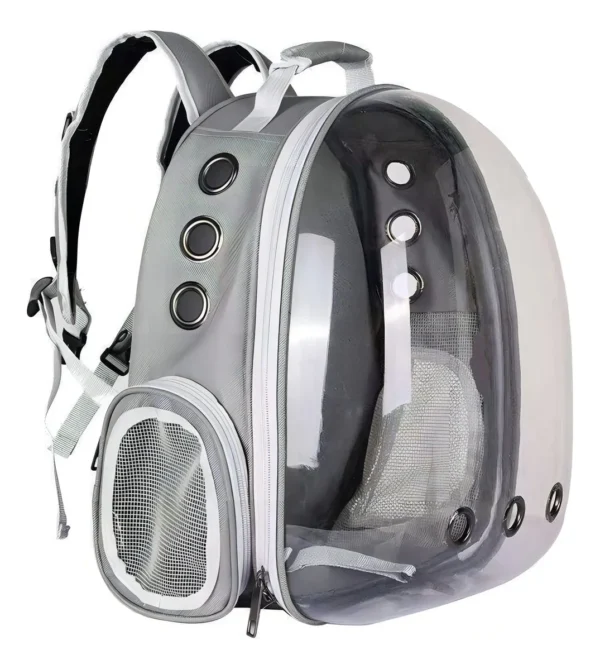 MOCHILA ESPACIAL TRANSPARENTE COR:Cinza
