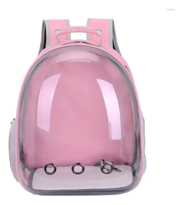 MOCHILA ESPACIAL TRANSPARENTE COR:Rosa