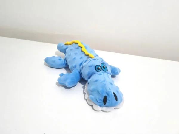 PELUCIA JACARE COR:AZUL