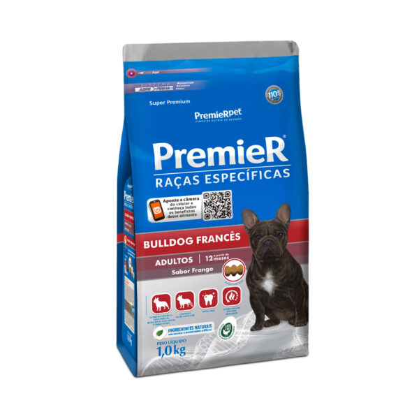 Ração Premier Super Premium Raças Especificas Bulldog Francês Adulto 1kg