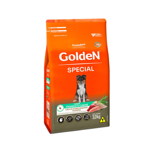 GOLDEN SPECIAL CAES FILHOTES PORTE PEQUENO 3 KG