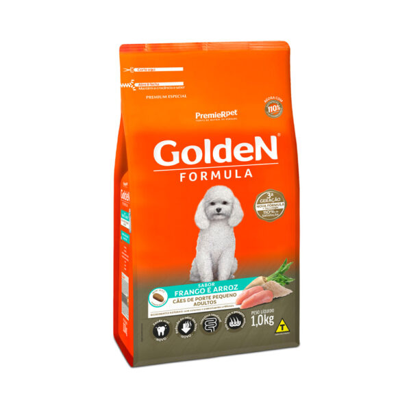 Ração Golden Formula Adulto Frango e Arroz Mini Bits 1kg