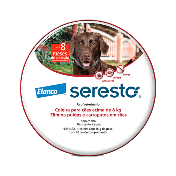 Coleira Antipulgas Seresto Cães Acima de 8 kg