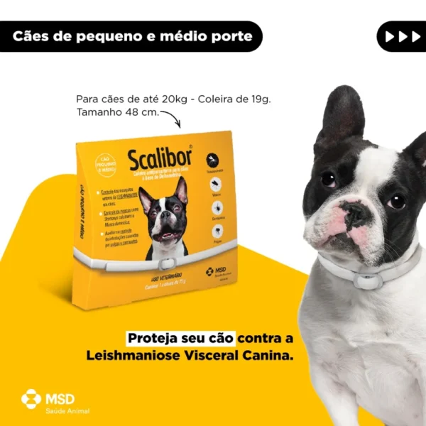 Coleira Antipulga Scalibor Cães Médios e Pequenos 48 cm - Imagem 3